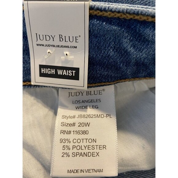 NWT Judy Blue Wide Leg Jeans Medium Wash Size 20W New - Picture 5 of 5